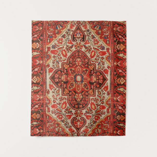 West Persia Sarouk Burnt Red Orange  Tapestry (Front)