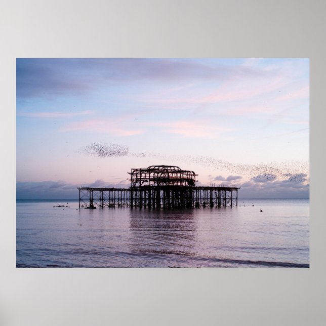 West Pier, Brighton & Hove, England Poster (Front)