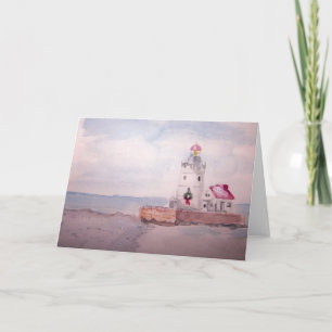 West Pierhead Lighthouse, Cleveland, Ohio Holiday Card