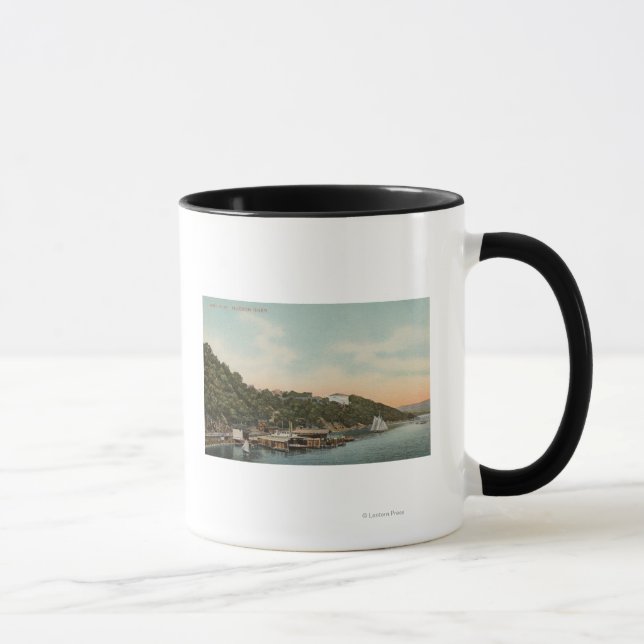 West Point, NY - View of Harbour on Hudson River Mug (Right)