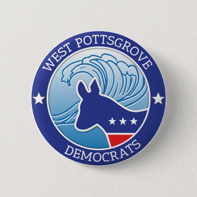 West Pottsgrove Wave Button (Front)
