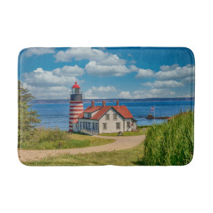 West Quoddy Head Lighthouse, Lubec, Maine Bath Mat