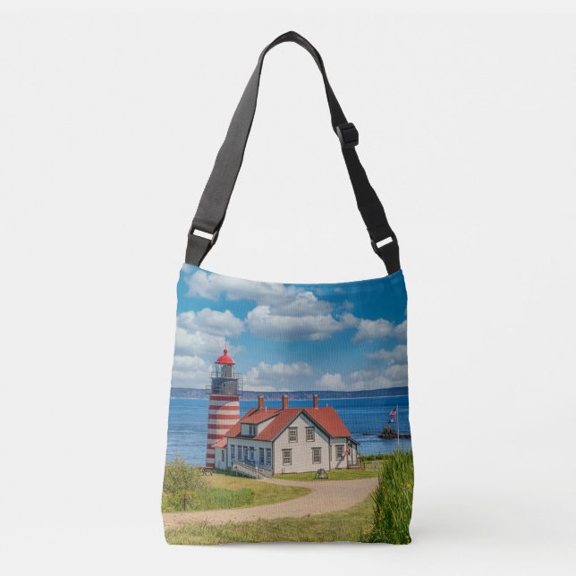 West Quoddy Head Lighthouse, Lubec, Maine Crossbody Bag