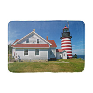 West Quoddy Head Lighthouse, Maine Bath Mat