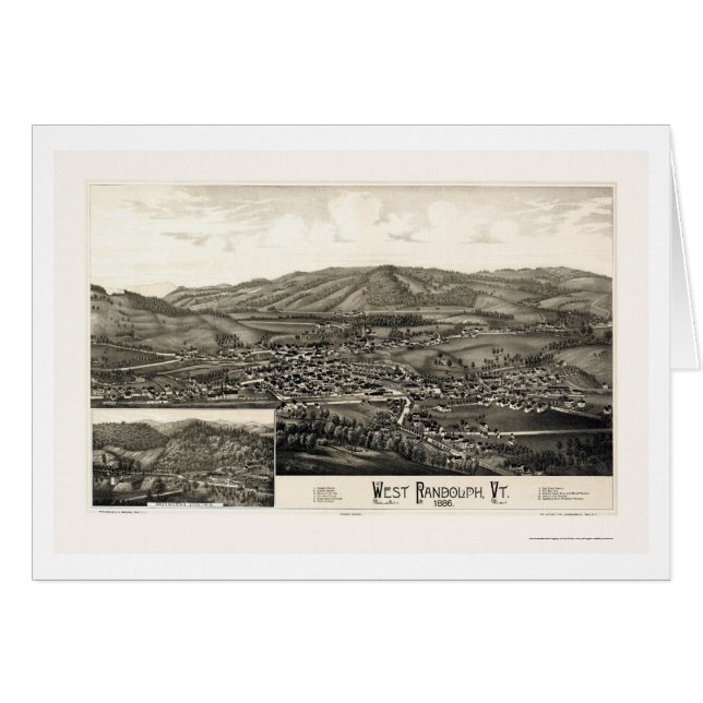 West Randolph, VT Panoramic Map - 1886 (Front Horizontal)