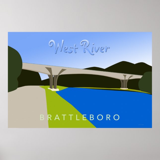 West River - Brattleboro, affiche VT (Devant)