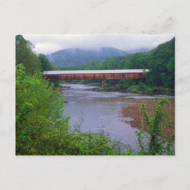 West River Covered Bridge Dummerston VT Postcard (Front)