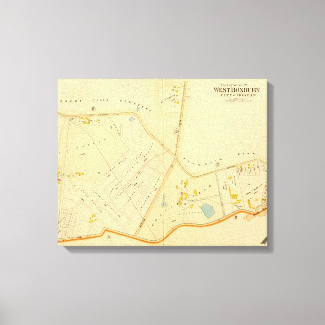West Roxbury, Massachusetts 4 Canvas Print (Front)