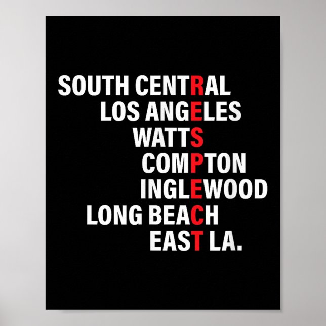 West Side Respect Los Angeles Watts Compton Long B Poster (Front)