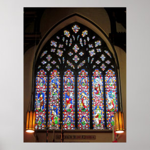 West Stained Glass Window Christ Church Cathedral Poster