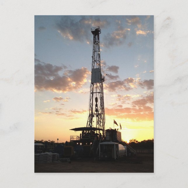 West Texas Drilling Rig Postcard (Front)