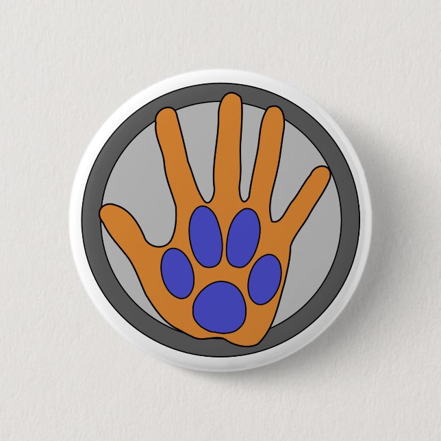 West U Vet 2 Inch Round Button (Front)
