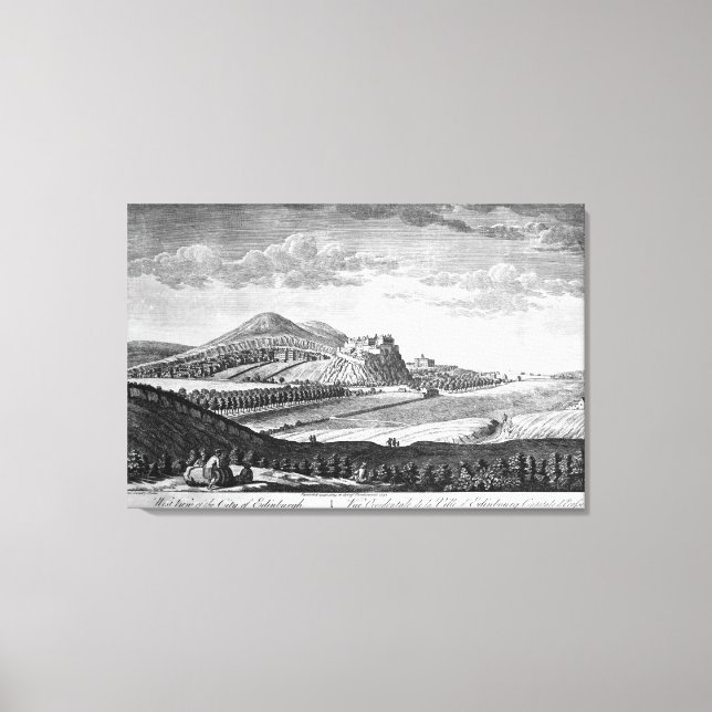 West View of the City of Edinburgh, 1753 Canvas Print (Front)