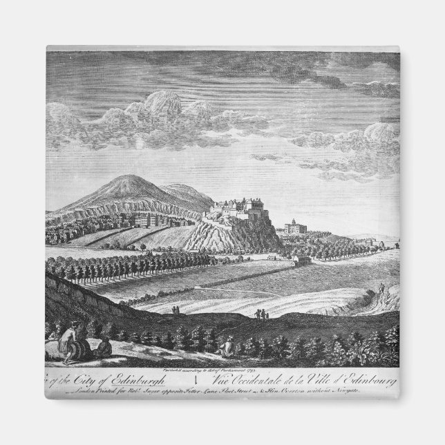 West View of the City of Edinburgh, 1753 Magnet (Front)
