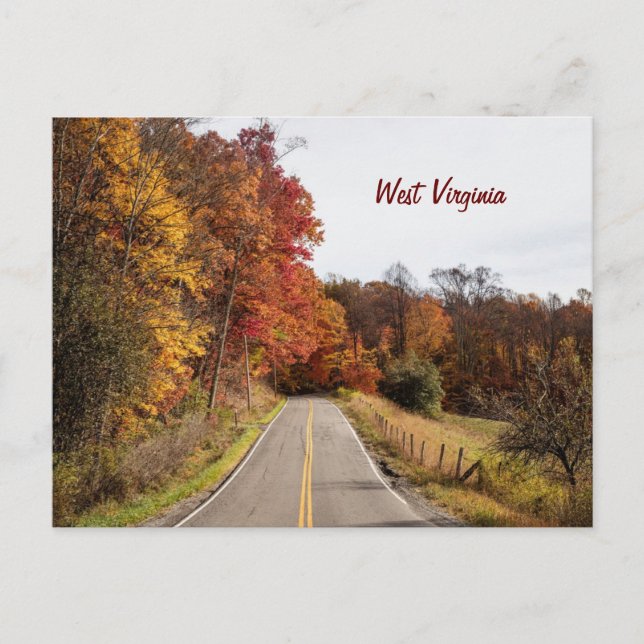 West Virginia beautiful autumn colours Postcard (Front)