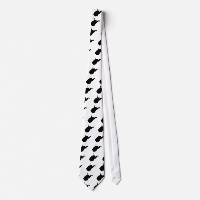 West Virginia Black and White Tie (Front)
