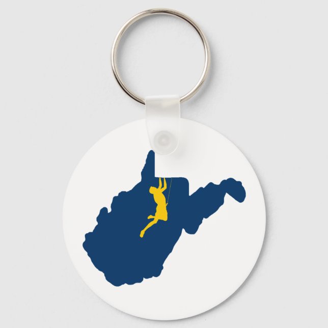 West Virginia Climbing Keychain (Front)