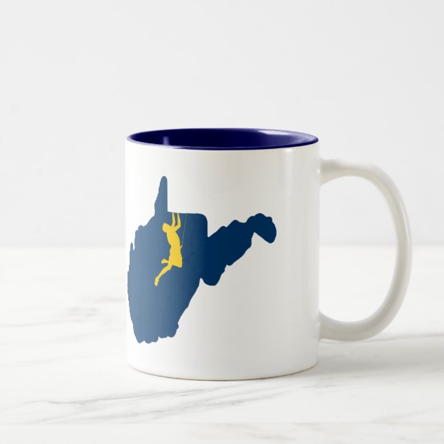 West Virginia Climbing Two-Tone Coffee Mug (Right)