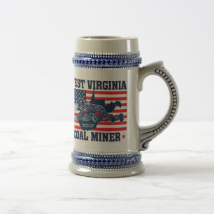 WEST VIRGINIA COAL MINER BEER STEIN