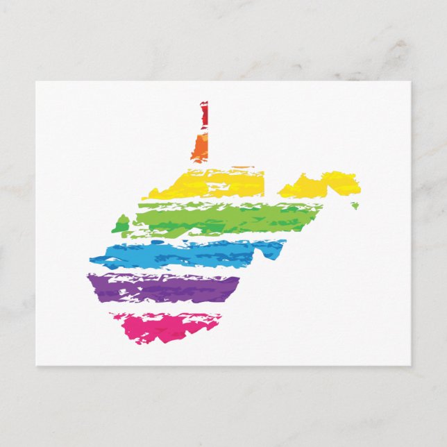 west virginia colour strokes postcard (Front)