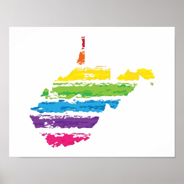 west virginia colour strokes poster (Front)