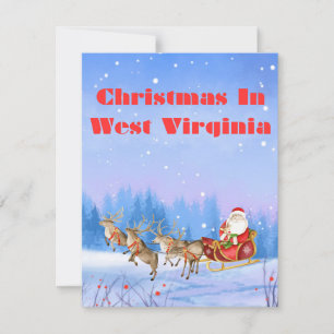 West Virginia customizable Christmas card