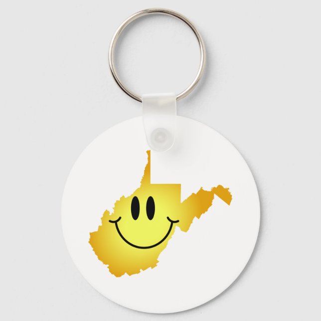 West Virginia Face Keychain (Front)