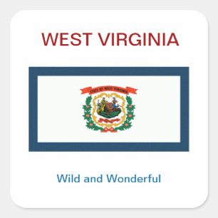 WEST VIRGINIA FLAG AND MOTTO sticker