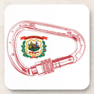 West Virginia Flag Climbing Carabiner Coaster