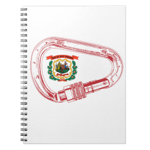 West Virginia Flag Climbing Carabiner Notebook