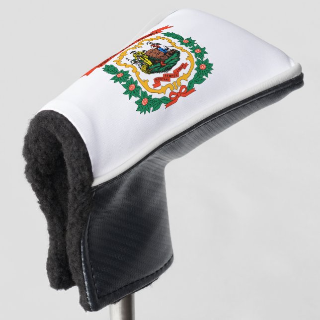 West Virginia Flag Golf Head Cover (3/4 Front)