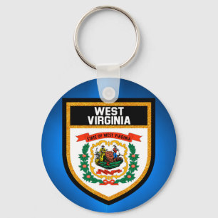 West Virginia Flag Keychain