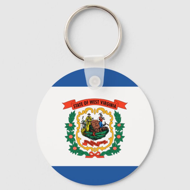 West Virginia flag Keychain (Front)