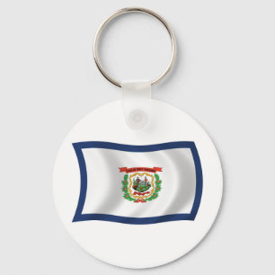 West Virginia Flag Keychain