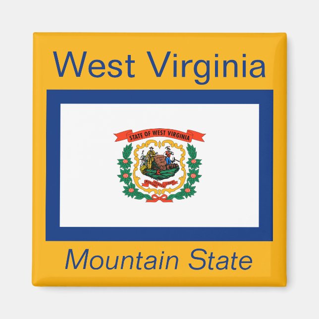 West Virginia Flag Magnet (Front)