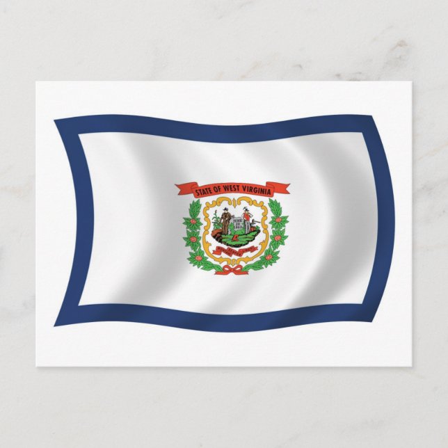 West Virginia Flag Postcard (Front)