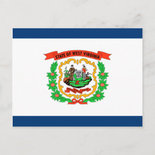 West Virginia Flag Postcard