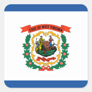 West Virginia flag Square Sticker