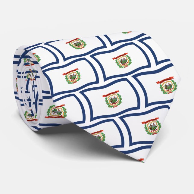 West Virginia Flag Tie (Rolled)
