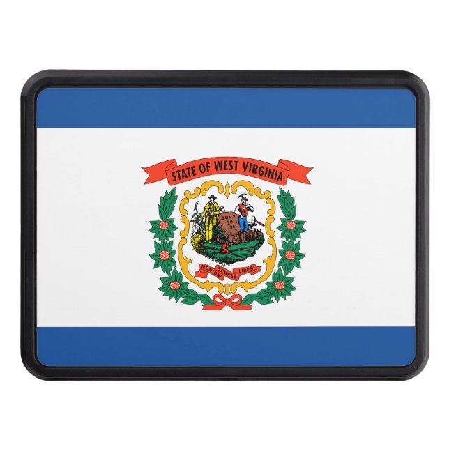 West Virginia flag Trailer Hitch Cover (Front)