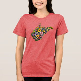 West Virginia Floral State T-Shirt – Wild & Wonder Tri-Blend Shirt