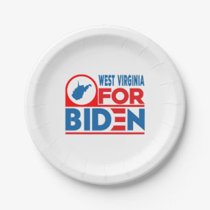 WEST VIRGINIA For Biden Paper Plate