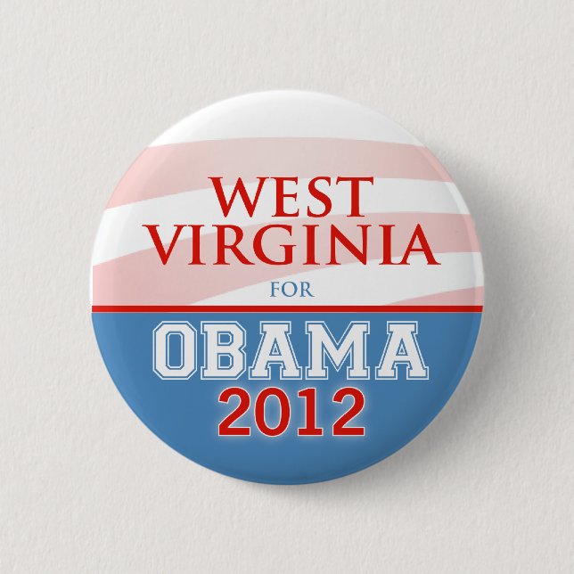 WEST VIRGINIA for Obama 2012 2 Inch Round Button (Front)