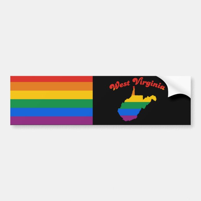 WEST VIRGINIA GAY PRIDE BUMPER STICKER (Front)