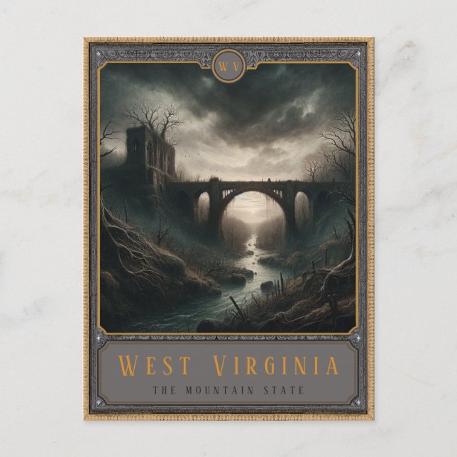 West Virginia | Gothic Art Postcard (Front)