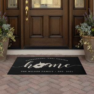 West Virginia Home State Personalized Doormat