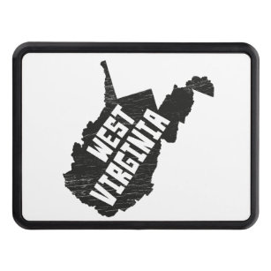 West Virginia Home Vintage Distressed Map Trailer Hitch Cover