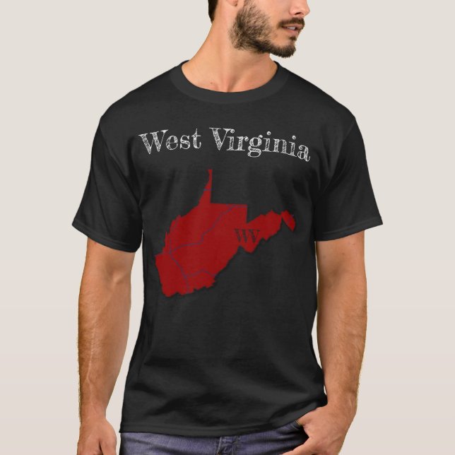 West Virginia Interstates [Berry Red Design] T-Shirt (Front)