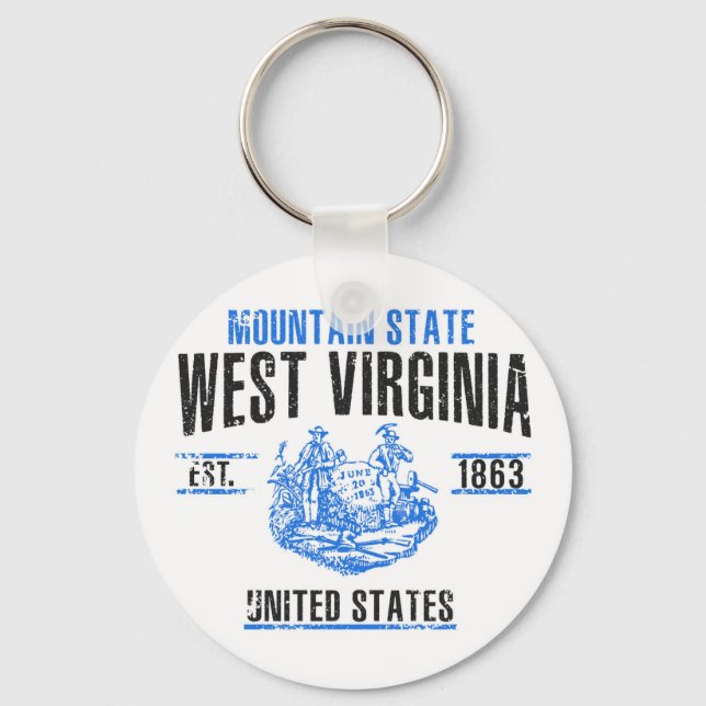 West Virginia Keychain (Front)