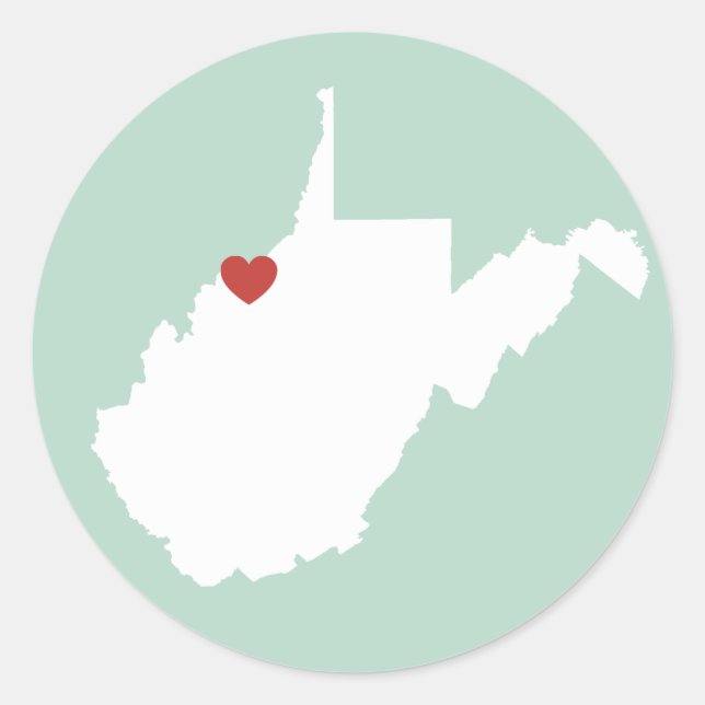 West Virginia Love - Autocollant personnalisable (Devant)